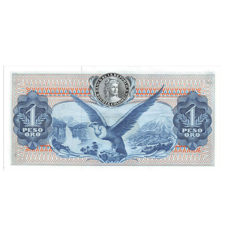 Colombia 1 Peso Oro 20-07-1966 Pick 404D (No UNC)